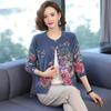 Wool Cardigan Womens Autumn and Winter Printed Short Round Neck Western Style Sweater Plus Size Sweater Jacket