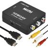 HDMI To RCA HDMI To AV Composite HDMI To RCA 1080P Audio HDMI To Analog Converter Compatible with Car Navigation and Includes Cables To RCA L'QECTED