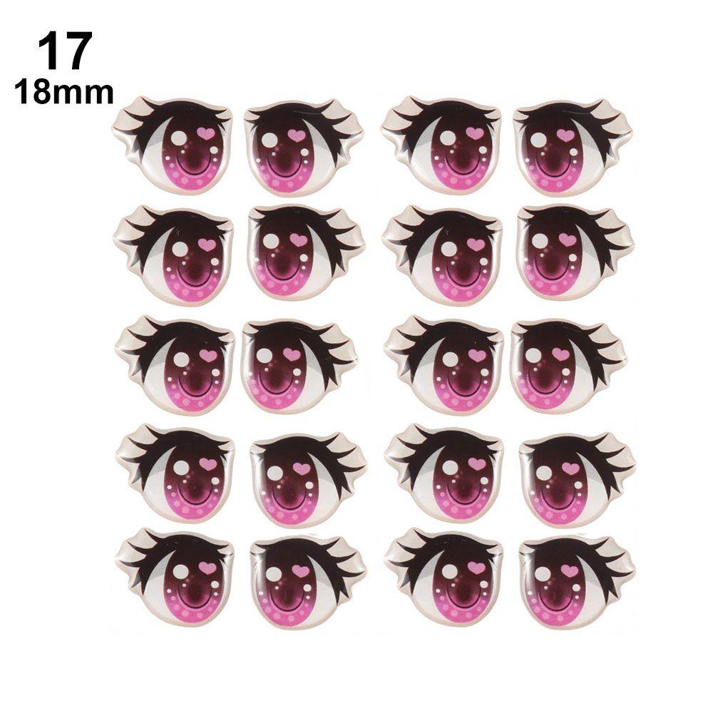 Toys DIY Doll Accessories Love Cute Sticker Face Organ Paster Clay Decals Cartoon Eyes Stickers