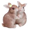 Garden Bunny Statues Resin Crafts Decorations Potted Landscaping Sculpture Animal Models for Lawn Garden