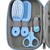 Baby Grooming Kit with Hair Brush Nail Clipper Nose Cleaner Finger Toothbrush Scissor Newborn Care