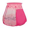 Selonis Play Tent 105x90cm/100 Balls Castle House Pop Up Ballpit Plastic Balls for Kids, Pink:pearl-grey-transpa-powder Pink