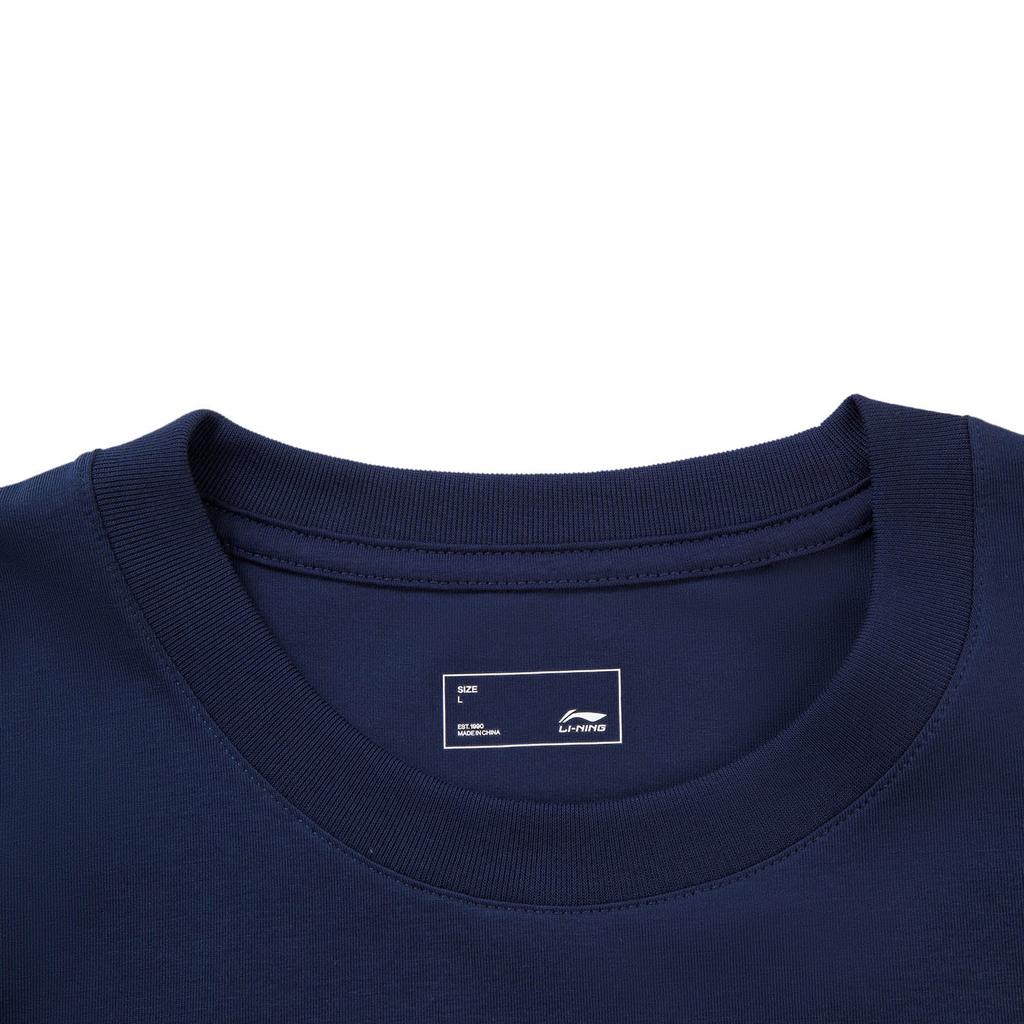 Li Ning Sports Life Collection T Shirt Men's Dark Ship Blue AHSV477-3