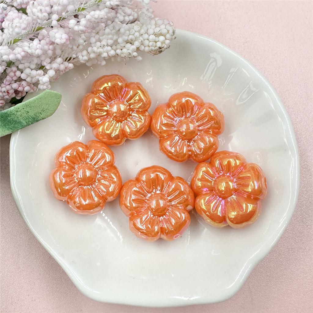 Бисерные материалы Цветение сливы УФ-покрытие DIY Ювелирные аксессуары Рассыпные бусины 5 шт. Ювелирный акрил Для изготовления браслетов, серег Аксессуары