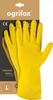Rubber Flocked Protective Gloves / Yellow / Size: 9- / Ox-Flox_L - 10 Pcs