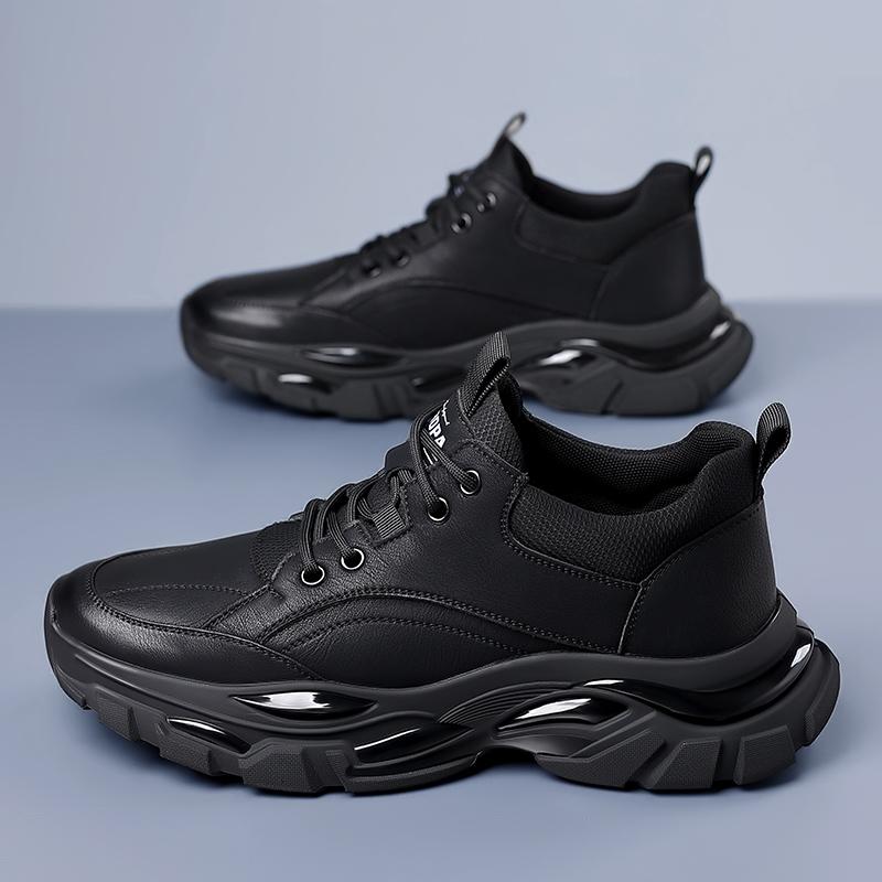 Высококачественная брендовая мужская повседневная обувь из натуральной кожи, оксфордские туфли на толстой подошве, простые белые мужские кроссовки для бега и походов на открытом воздухе