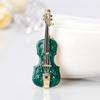 Унисекс форма скрипки эмаль инструмент брошь булавка корсаж костюм украшение с лацканами