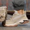 Модные дышащие всесезонные рабочие ботинки со стальным носком, защитная обувь, мужская рабочая обувь, кроссовки, легкие, устойчивые к проколам, неубиваемые ботинки