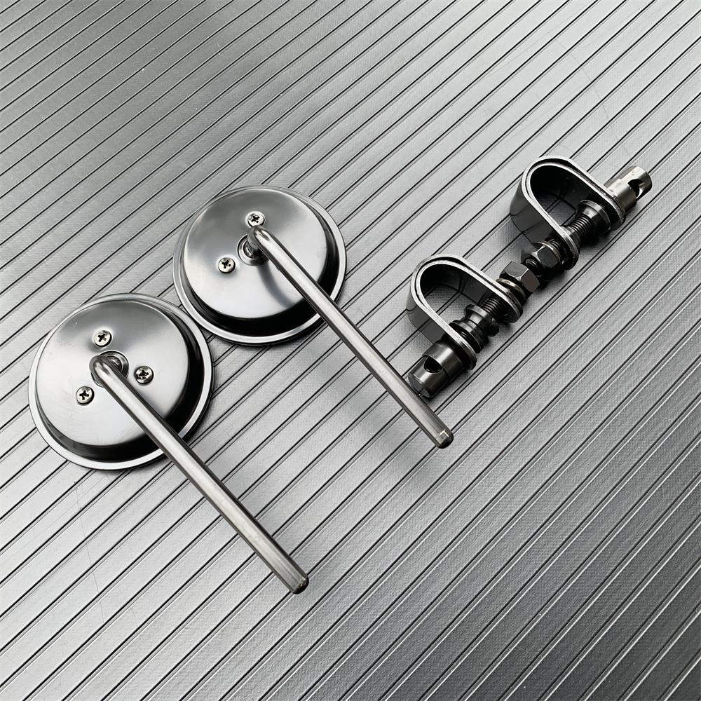 22-25 мм руль мотоцикла, зеркала заднего вида, круглые выпуклые клипсы в стиле ретро для Harley Honda Chopper Cruiser Cafe