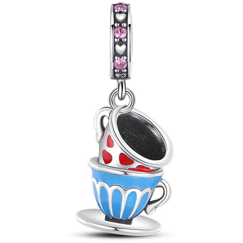 100% 925 Sterling Silver Coffee Cake Pizza Kola Avocado Food Charms Bead Fit 925 Original Bracelets DIY Making Jewelry