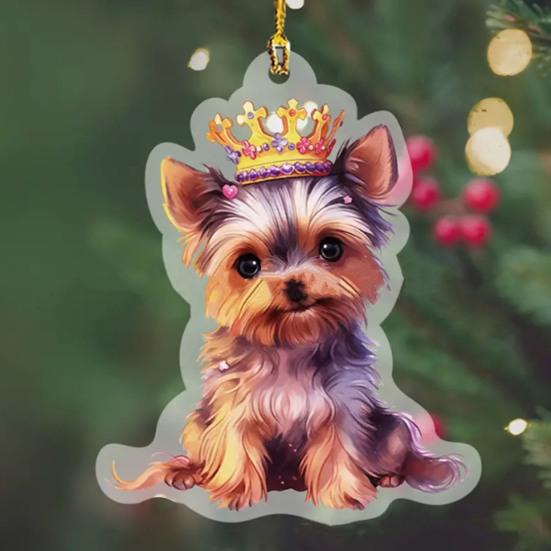 Автомобильная подвеска Акриловая качающаяся собака Легкое автомобильное зеркало Подвесные аксессуары для салона автомобиля Сумка на плечо Школьный ранец