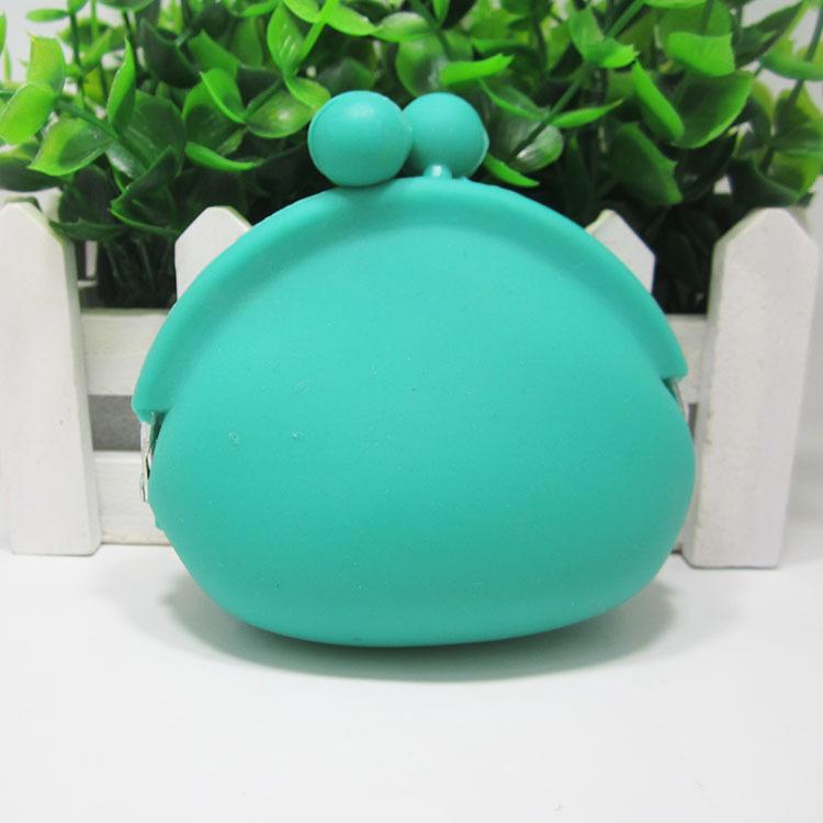 Милый мультяшный силиконовый кошелек для монет - Женская мини-сумка для монет с мягкой поверхностью и застежкой-пряжкой