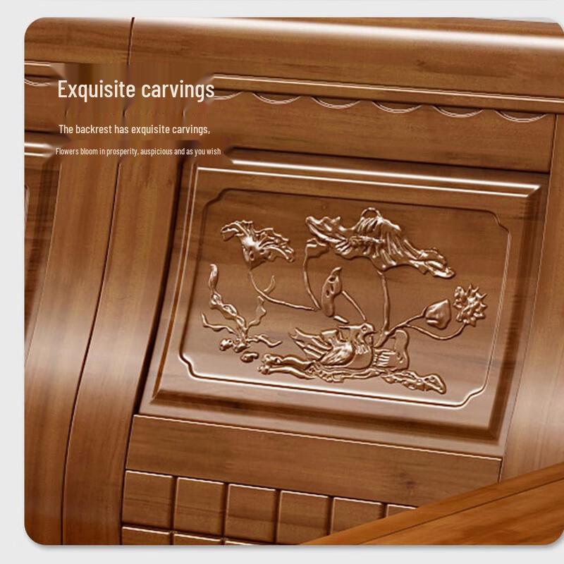 Miling Camphor Wood New Chinese Style Solid Wood Sofa Set