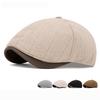 Autumn Winter Striped Beret Men's Retro Warm Forward Cap Painter's Cap Newsboy Cap