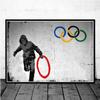 Banksy Street Graffiti Collage Monkey Canvas Painting Poster and Print Nordic Style Wall Art Pictures for Living Room Home Decor No Frame