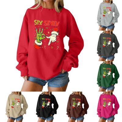 Рождественские футболки и толстовки, женские толстовки, толстовки-пуловеры с длинным рукавом, женские топы с длинным рукавом
