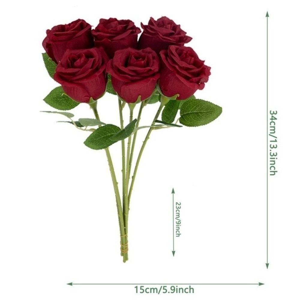 Silk Rose Simulated Rose Bouquet Small Bundle Artificial Flowers  Valentine's Day Gift