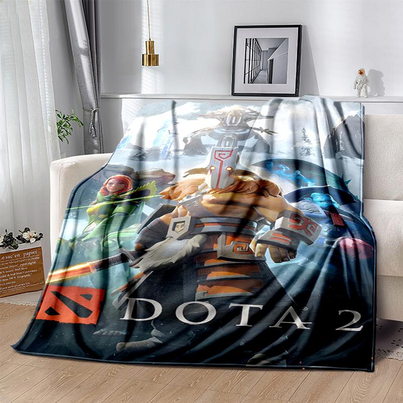 Dota 2 Flannel Blanket Soft Warm All-Season Throw, Design for Camping, Car Travel, Hiking Sofa, Bed, Office Perfect Gift for Parties