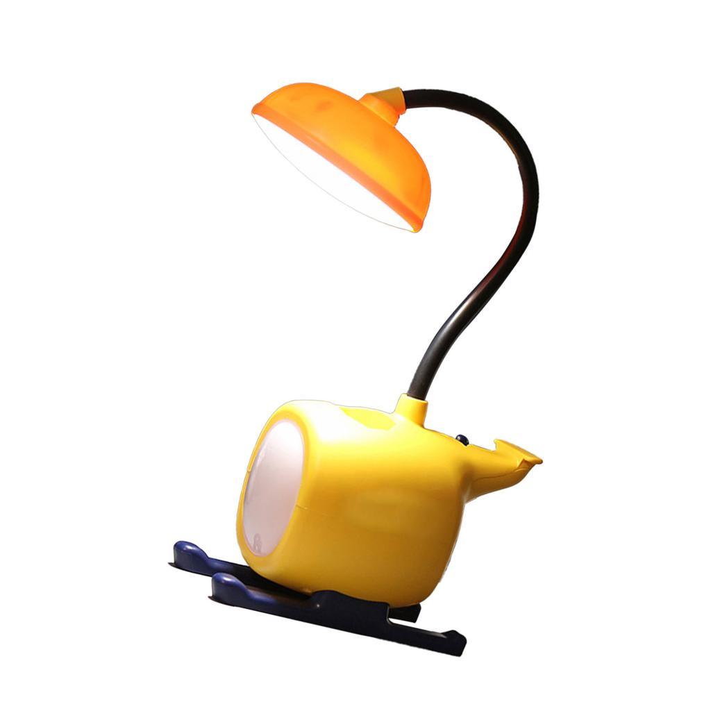 Мультяшная светодиодная настольная лампа, милая форма самолета, перезаряжаемая, настольная, складная, для защиты глаз, желтый свет