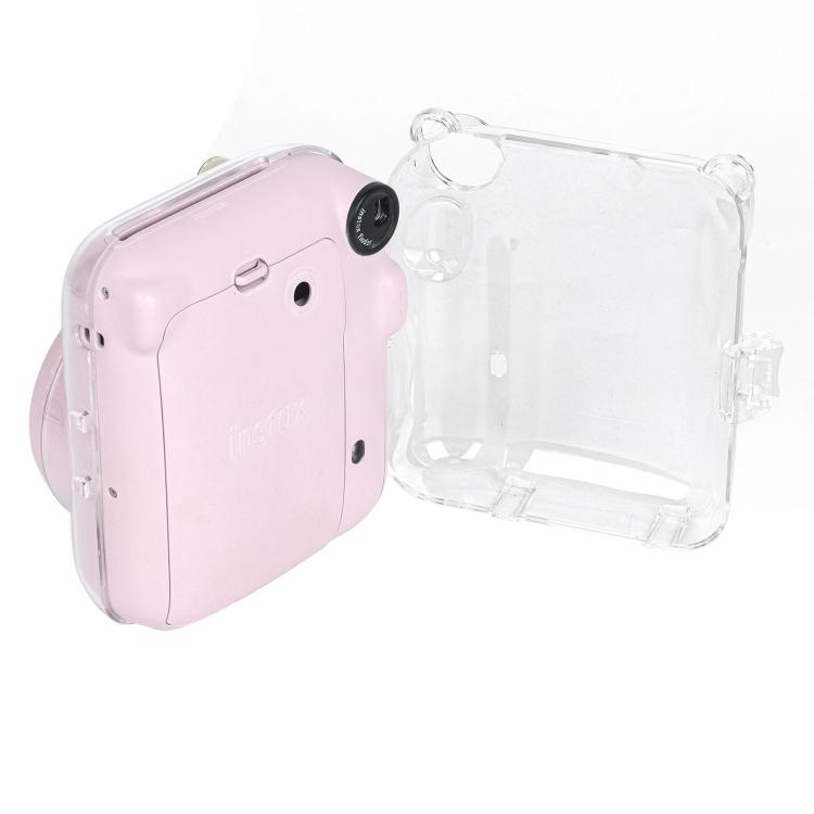 Для FUJIFILM Instax mini 12 Crystal Hard Case Camera Bag с плечевым ремнем (прозрачный)