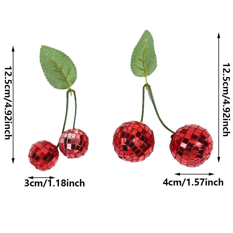 Диско-шар Вишня Подвеска-украшение Украшение комнаты Зеркальный шар с листьями Реквизит