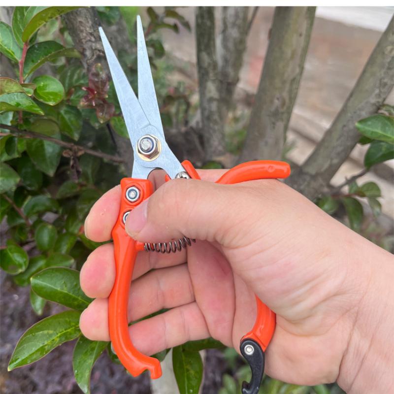 Многофункциональные садовые ножницы ручные с предохранительной пряжкой из нержавеющей стали пружинный садовый секатор для обрезки веток растений
