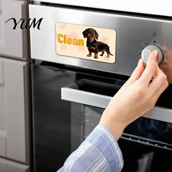 Kitchen Clean Dirty Indicator Cartoon Animal Dishwasher Magnet, Sign Magnetic Indicator, Double-sided Dish Washing Machine Decoration Magnet