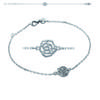 [K3391] - Silver Bracelet 'Rosa Romantica' White Silver (rhodium Plated) - 8 Mm