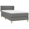 Maison Exclusive - Sommier à lattes de lit avec matelas Gris foncé 80x200 cm Tissu