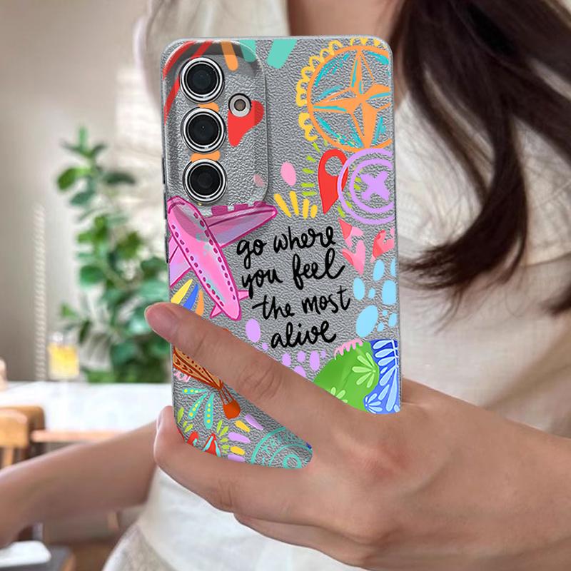 Чехол с мультяшным узором "Огненный шар" для Samsung Galaxy A57 A37 A17 A56 A36 A26 A16 A55 A35 A15 A54 A34 A14 5G Силиконовый чехол с текстурой кожи