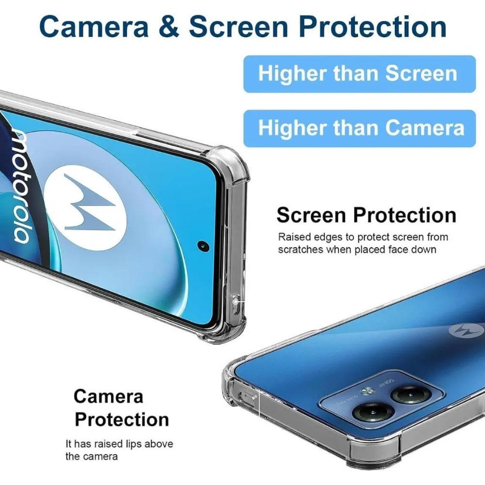 Противоударный чехол Airbag TPU для Motorola Moto G04 G14 G24 Power G34 G54 G84 G13 G23 G53 G73 защитный ультратонкий прозрачный чехол с полной защитой