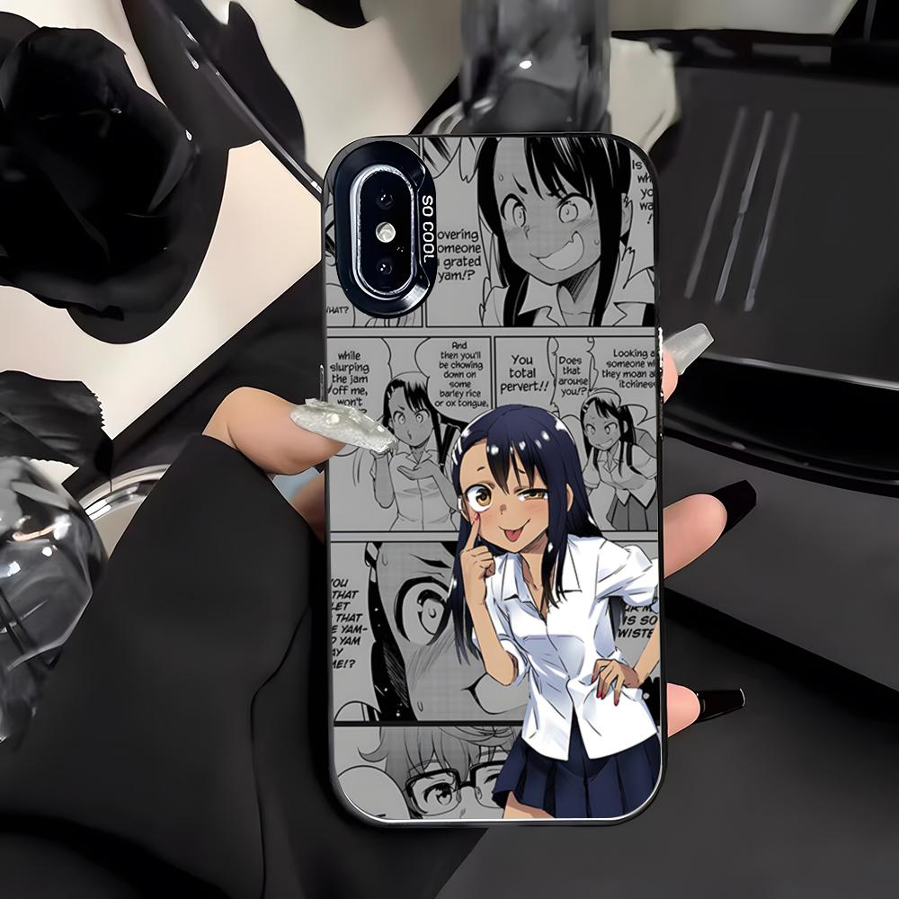 Чехол для телефона Nagatoro San для iPhone 17 Air 16 E 15 14 Plus 13 12 11 Pro Max Цветной Серебряный Чехол