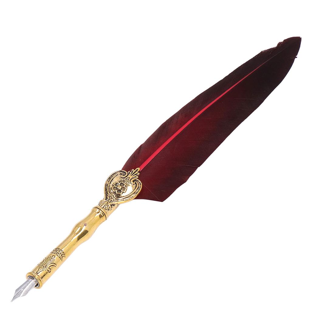 Feather Pen Fluent Comfortable Writing Vintage Elegance Exquisite Workmanship Quill Feather Pen for Gifts