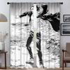 Curtains for Living Room Curtain Attack On Titans Home Interior Curtains 2 Pieces Blinds Shades Tulle for Bedroom Partition