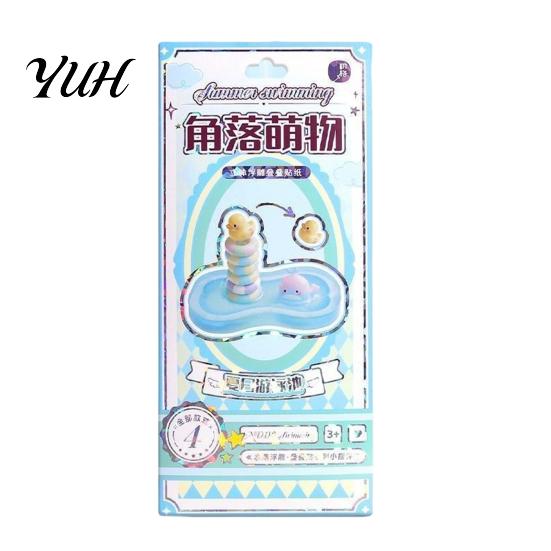 Clear Surface Stickers 3D Easy DIY Assembly Crystal Miniature Scenes Hands-on Craft Kits Stacked Puffy PVC Decorative for Kids Adults Supplies
