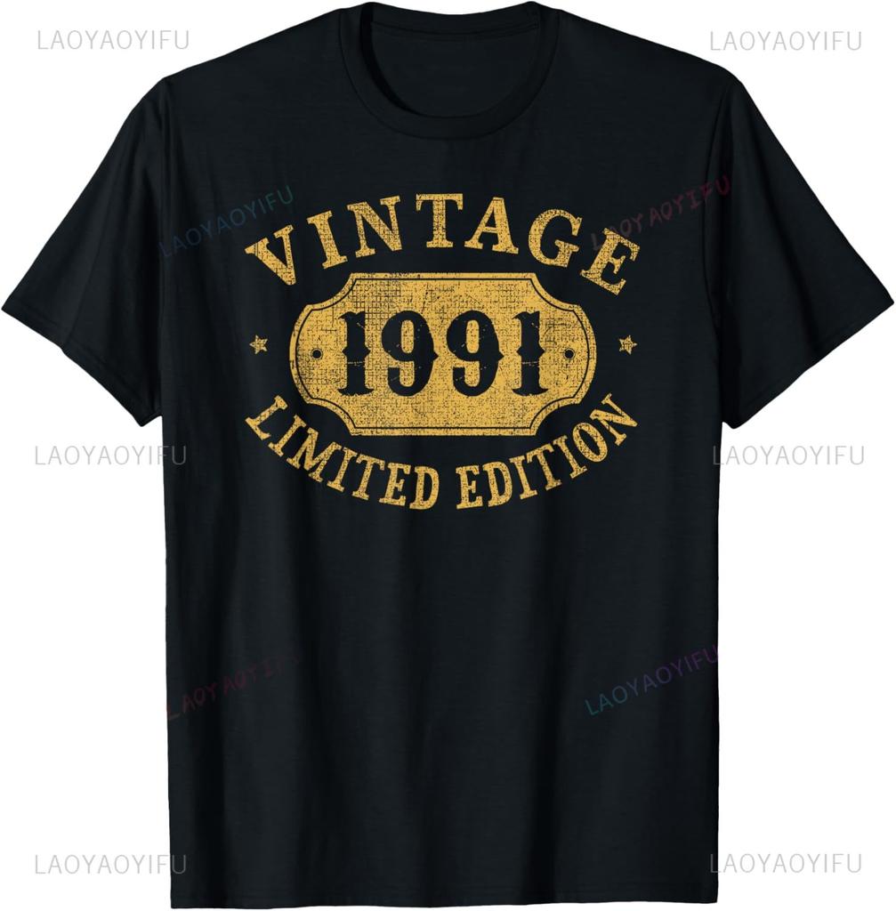 Classic 1991 Varsity Vintage College Style 34rd Birthday Custom Printed Graphic T Shirts Print on DeUnisexd Camiseta Hombre