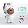 Kakao Line Friends Cute Character Key Ring / Key Ring / Key Holder, 6) Auto Brown
