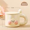 High-Value Rabbit Ceramic Cup With Lid Household Cute Couple Water Cup Creative Gift Souvenir