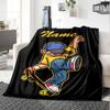 Custom Name skateboard Theme Printed Blanket - Perfect for Couch, Bed, Travel & Outdoor Use | Machine Washable, Cozy & Durable.