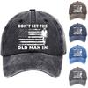 Women Men Adult Washed Printed Baseball Cap Washed Cotton Daddy Hat