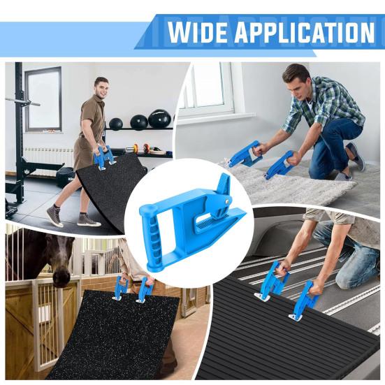 2 шт. Сверхпрочный фиксатор коврика Конный прицеп Тренажерный зал Коврик для пола Амуничник Сарай Инструмент для перемещения