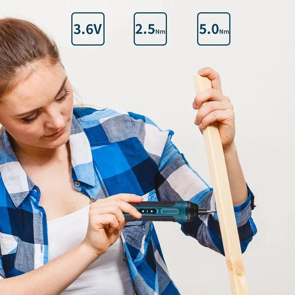 Электрическая отвертка с большим крутящим моментом Ручной инструмент Набор трещоточных отверток Мини-электродрель Ручные инструменты с фонариком