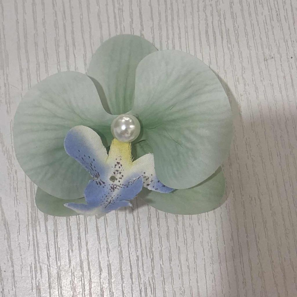 Phalaenopsis Flower Hair Clip For Girls Duckbill Clip Cute Sweet Butterfly Orchid Pearl Hairpin Bangs Side Clip Hair Accessories
