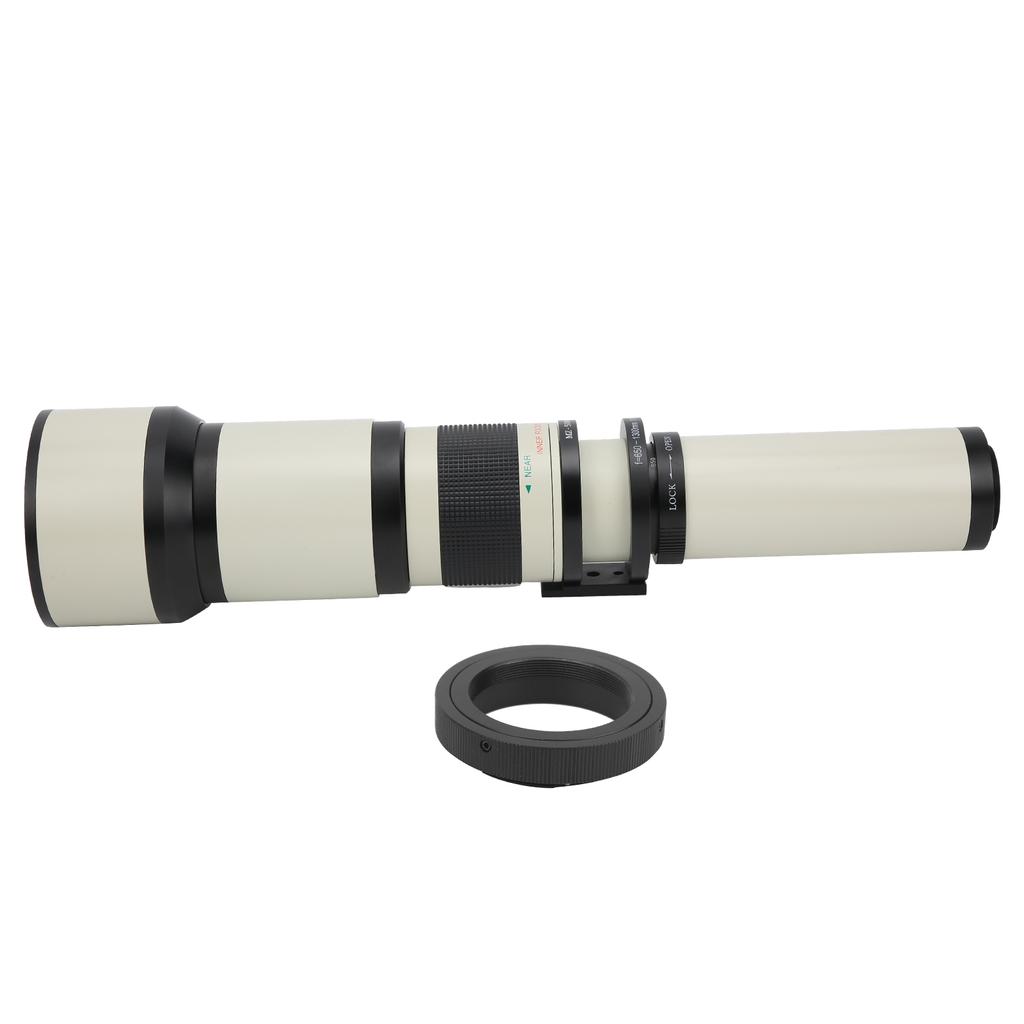 6501300mm F8F16 Telephoto Manual Zoom Lens with Adapter Ring for Sony AFMount Camera