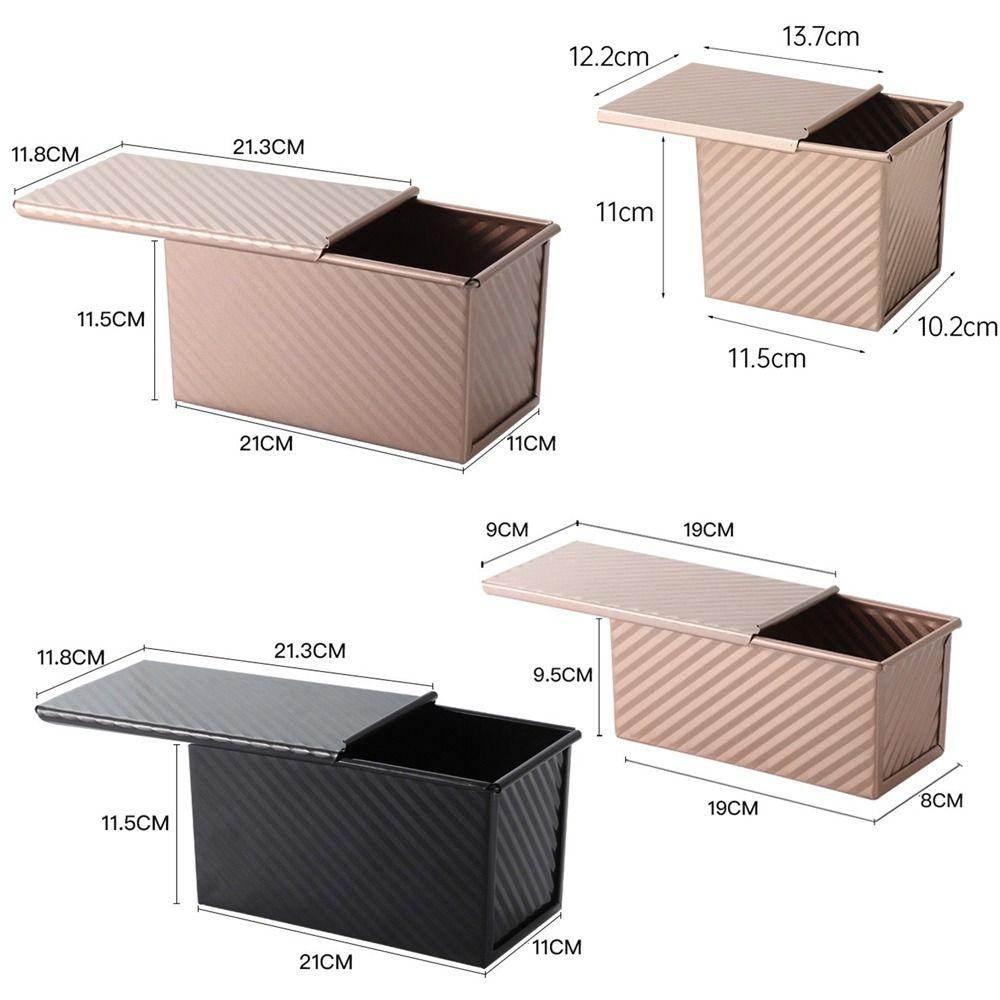 with Cover Loaf Pan Carbon Steel Cake Toast Box Durable Bread Tray  Oven Cake Baking Making Tool