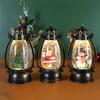 Christmas LED Retro Small Oil Lights Portable Simulation Kerosene Lamp Pot Shaped Luminous Wind Lantern Decorative Ornaments