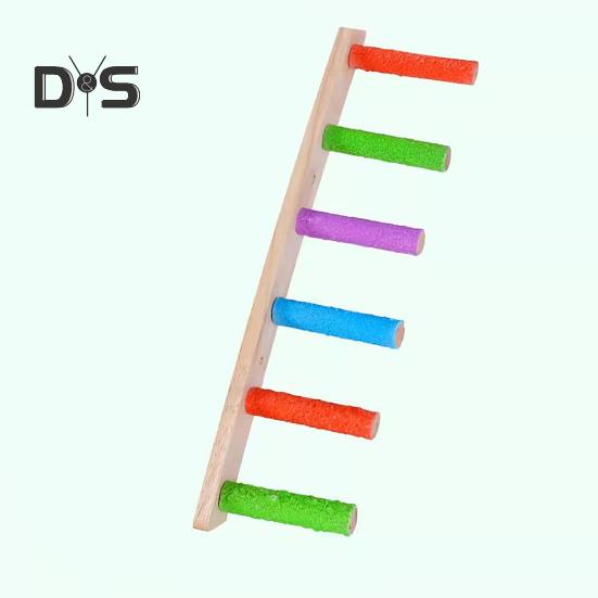 Лестница для попугаев из дерева 4/6/8 ступеней Nature Birds Climbing Лестница для игр с попугаями Подставка для упражнений Жердочка для клеток с птицами Аксессуары для волнистых попугаев Пионовые попугаи