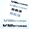 2017 плоские буквы G63 G65 V8 Biturbo V12 эмблема Biturbo для Mercedes Benz AMG W463, боковое крыло автомобиля, табличка на багажник, наклейка с логотипом