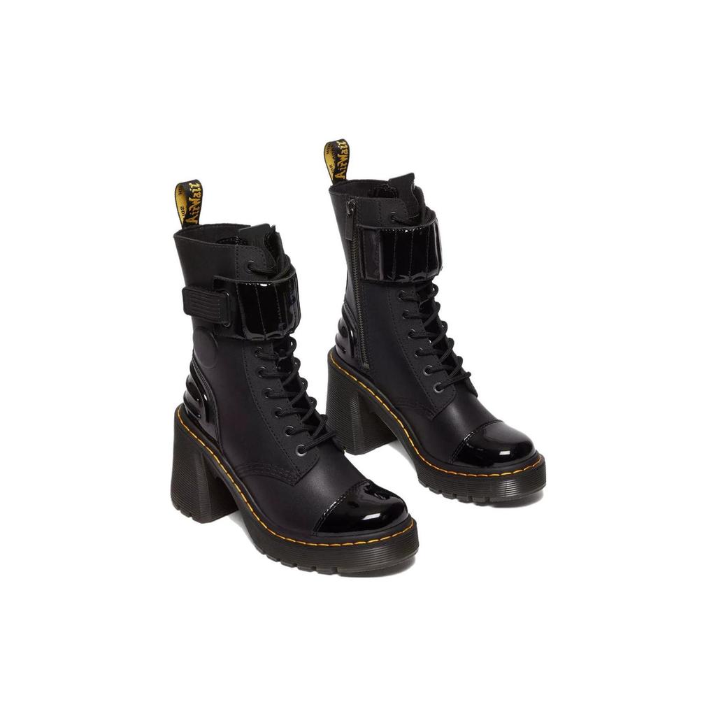 Dr. Martens Leather Outdoor Warm Short Boots Women Boots Black 31006001