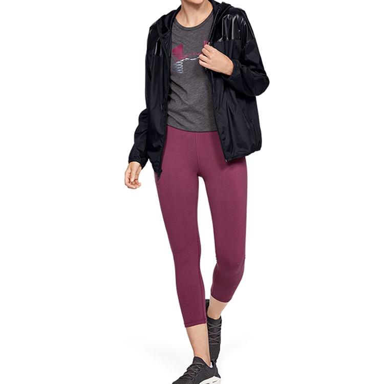 (WMNS) Женская куртка Under Armour Unstoppable Woven с полной молнией 'Черная' 1349321-001